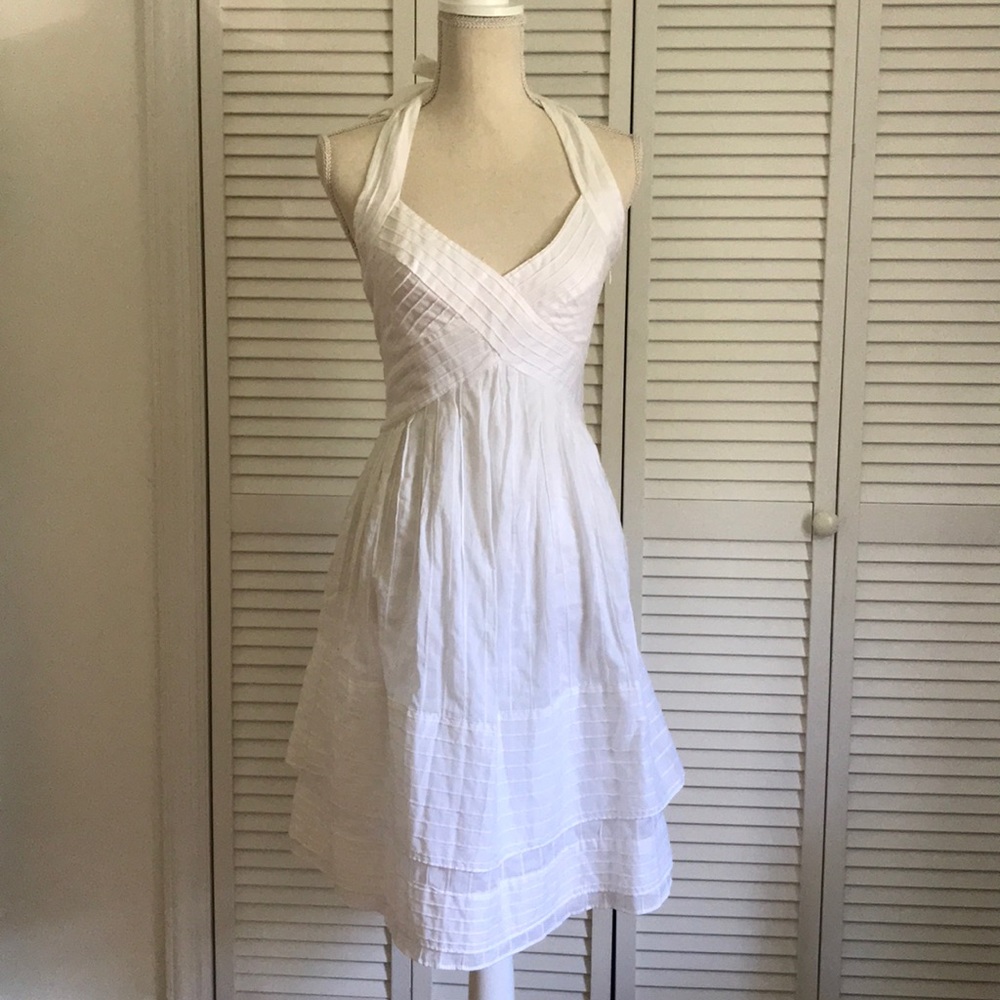 Beautiful white halter dress by Cynthia Steffe